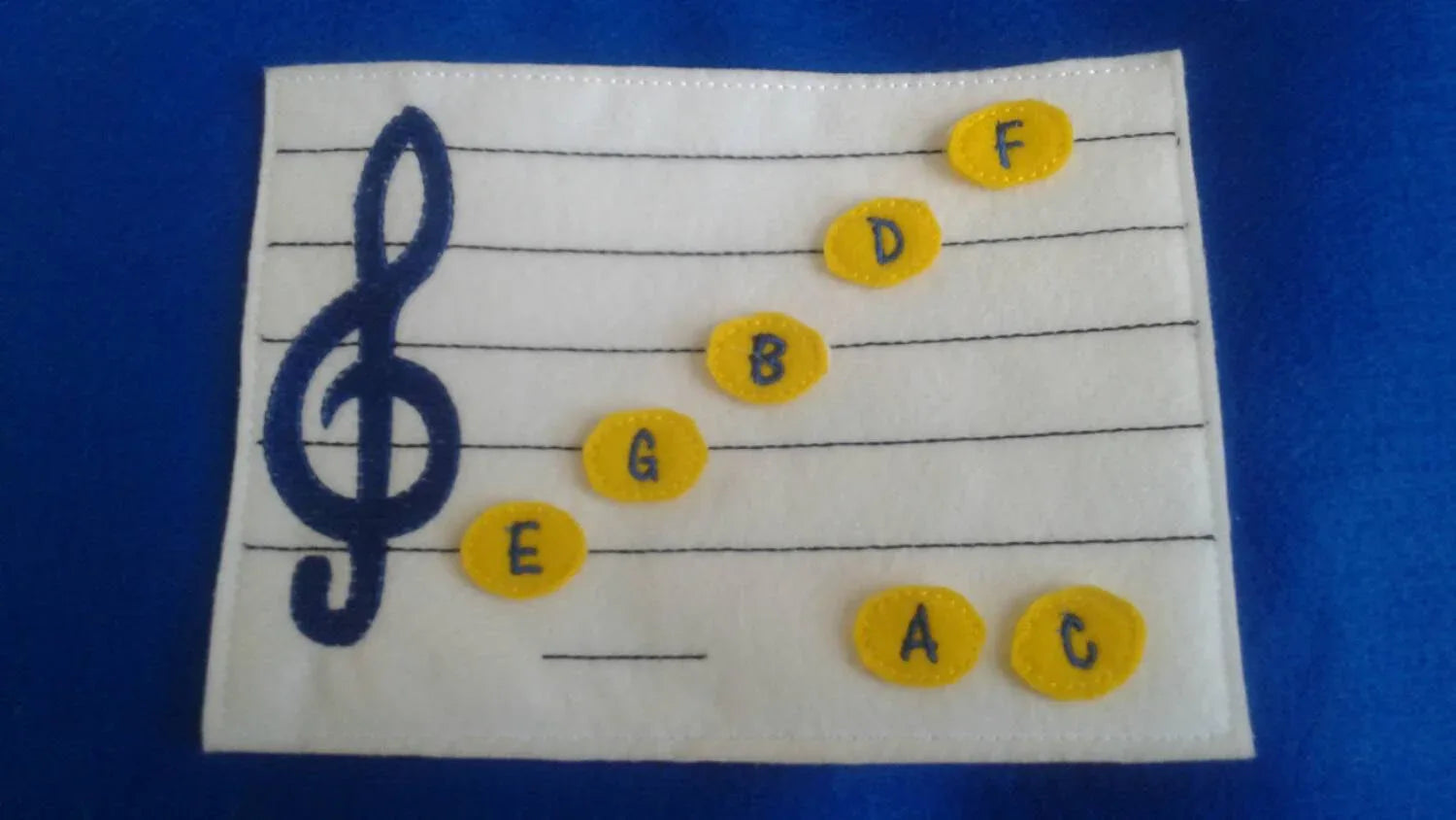 Learn How To Read Music - Quiet game board - music teacher tool- Felt Music Game - Movable Music Notes - treble clef - Music Scale - BIG FRENCHIES