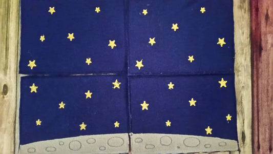 Outer Space - Playset - Sun - space shuttle - planets, felt board - Quiet toy - Learning - Educational Toy - galaxy- stars - solar system - BIG FRENCHIES