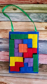 Build Your Own Block Puzzle Board Quiet Activity Bag - Quiet Book Page - Fun Activity Bag - Learning - Educational - busy bag - classroom - BIG FRENCHIES