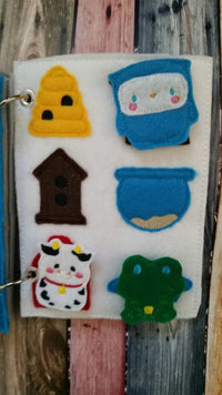 Toddler quiet book page - Felt Quiet Book Page - busy book - Animal home match game - Homes Activity Page - learning - education - Habitat - BIG FRENCHIES