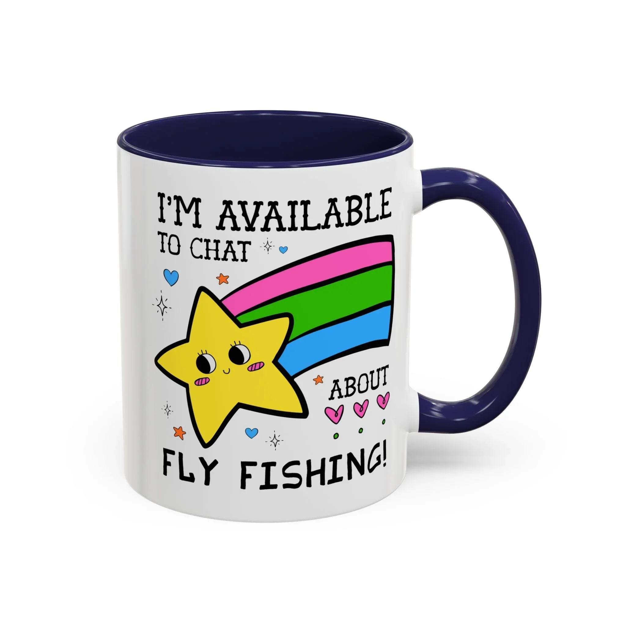 I'm Available to Chat About Fly Fishing Coffee Mug - BIG FRENCHIES