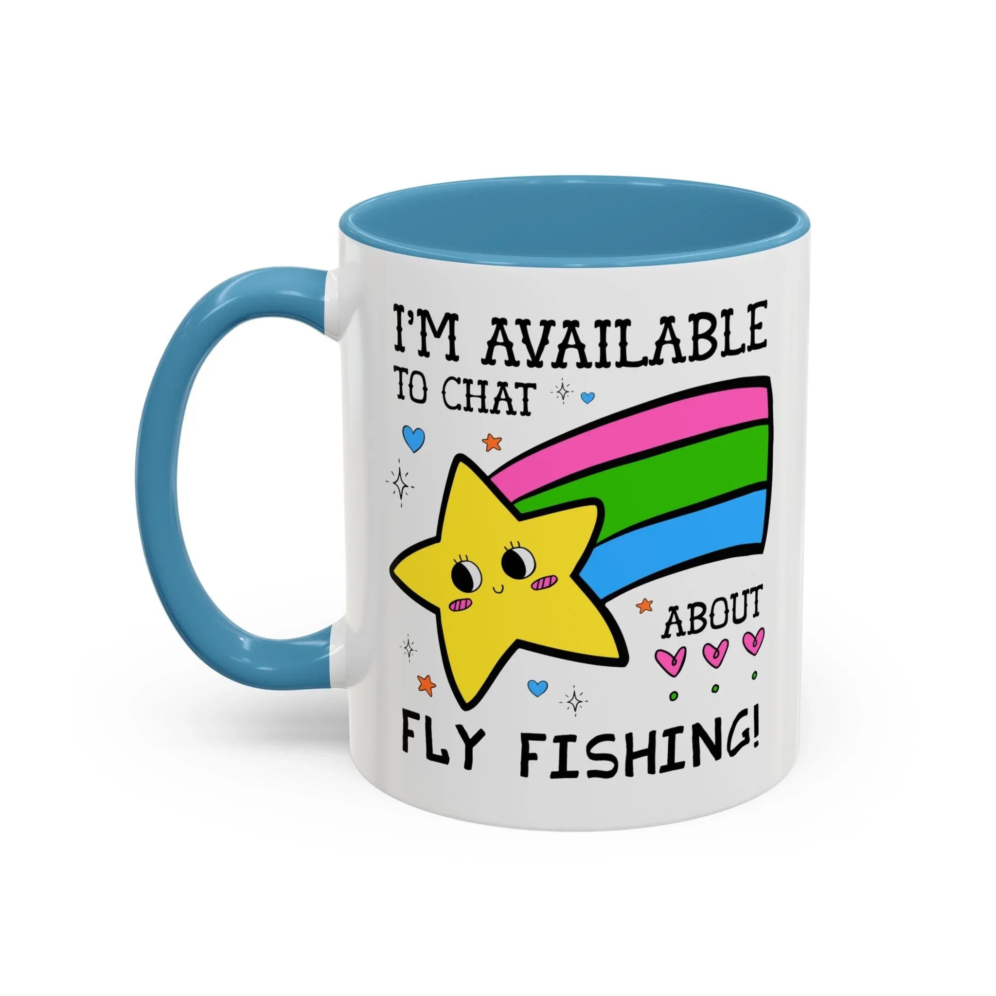 I'm Available to Chat About Fly Fishing Coffee Mug - BIG FRENCHIES