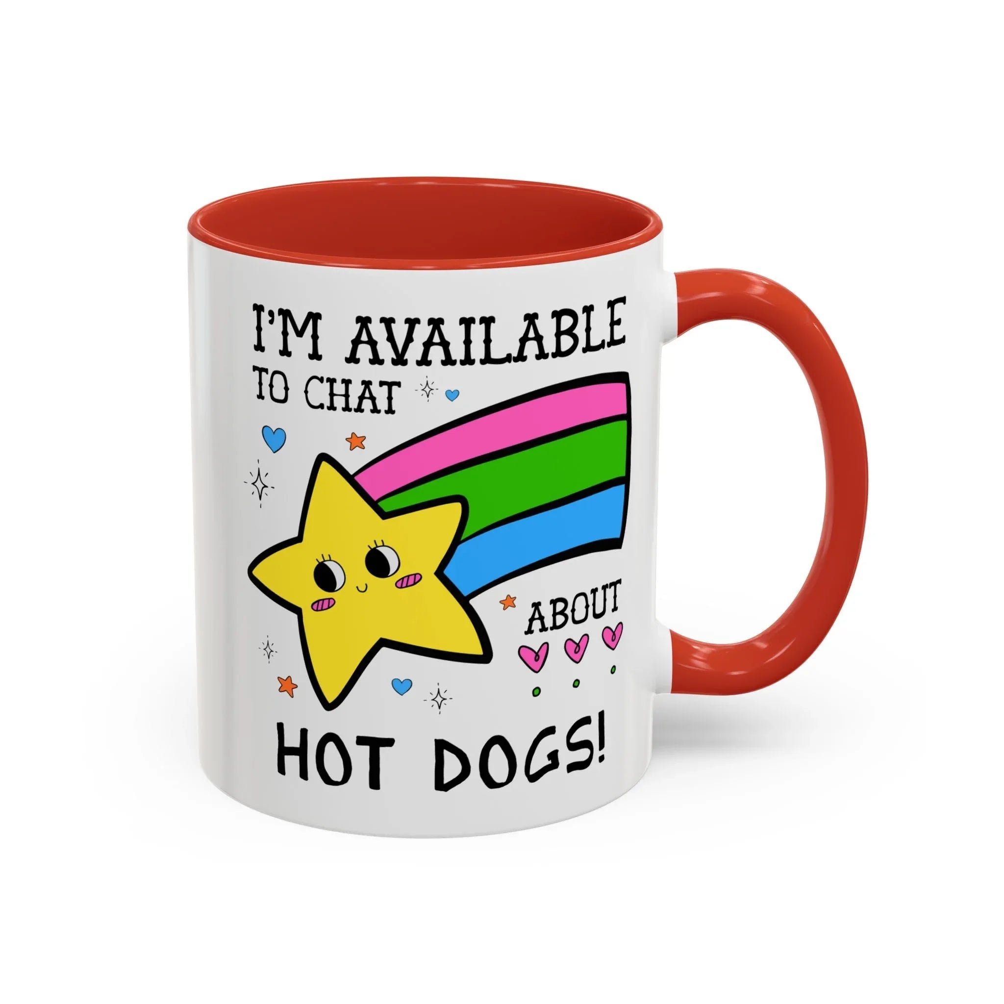 I'm Available to Chat About Hot Dogs Coffee Mug - BIG FRENCHIES