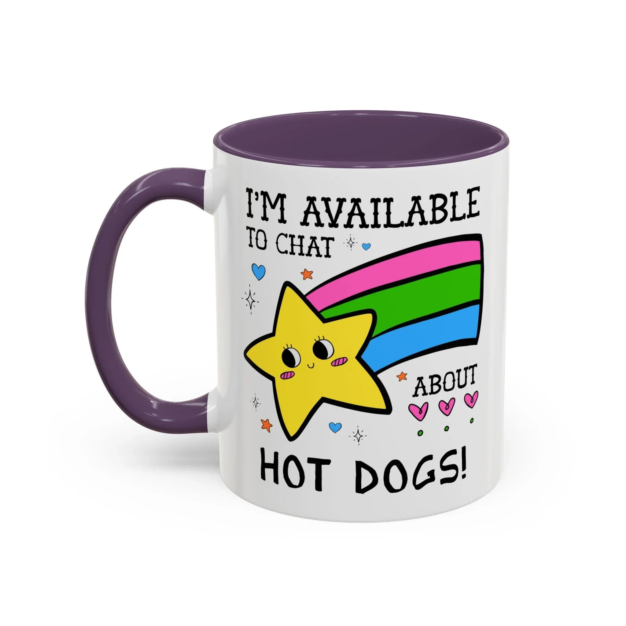 I'm Available to Chat About Hot Dogs Coffee Mug - BIG FRENCHIES