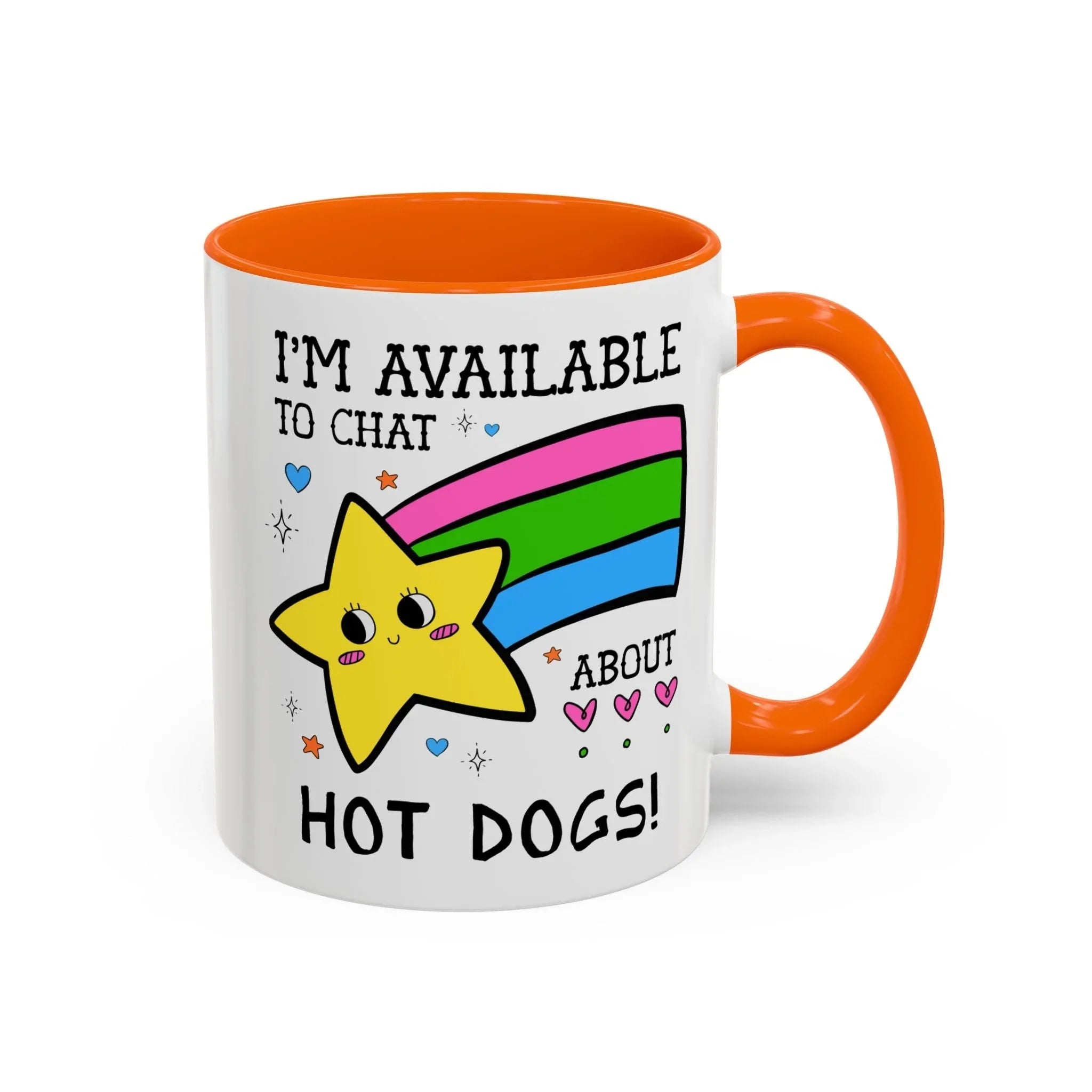 I'm Available to Chat About Hot Dogs Coffee Mug - BIG FRENCHIES