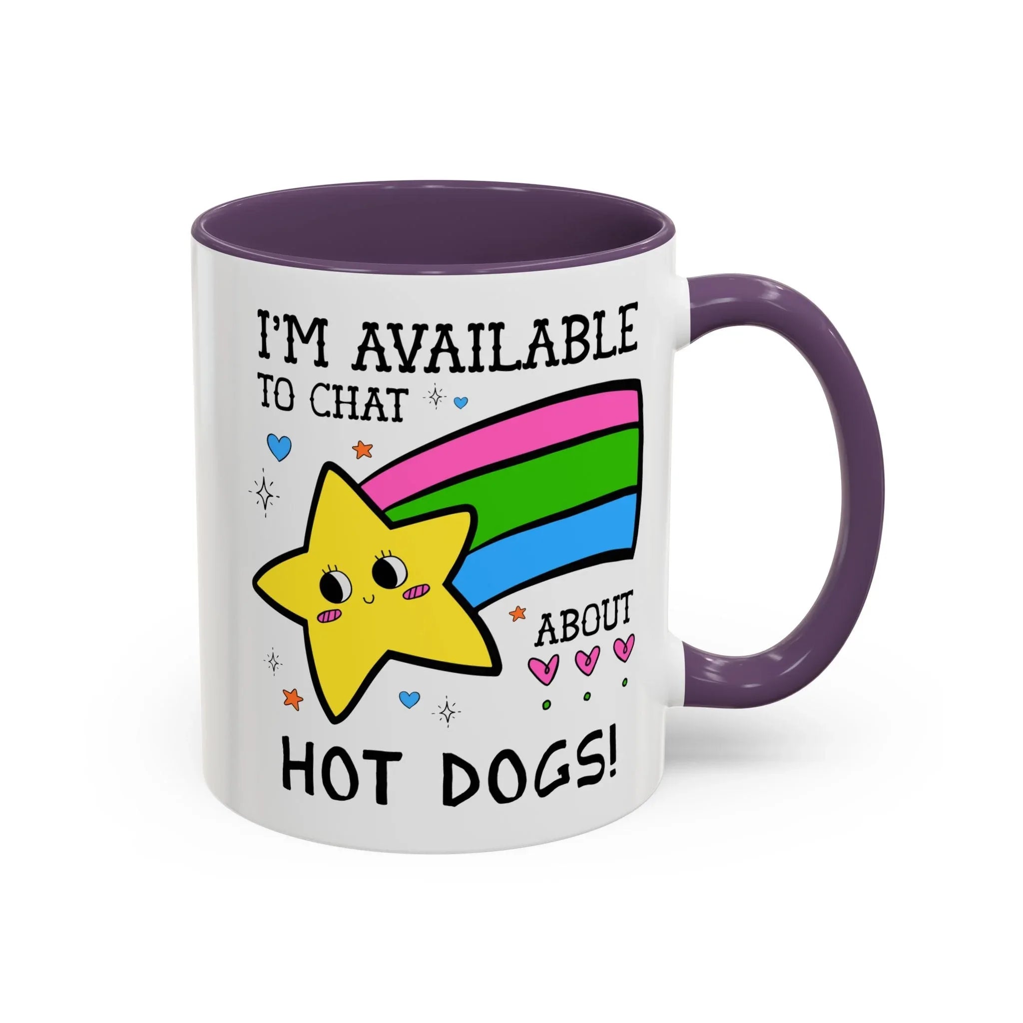 I'm Available to Chat About Hot Dogs Coffee Mug - BIG FRENCHIES