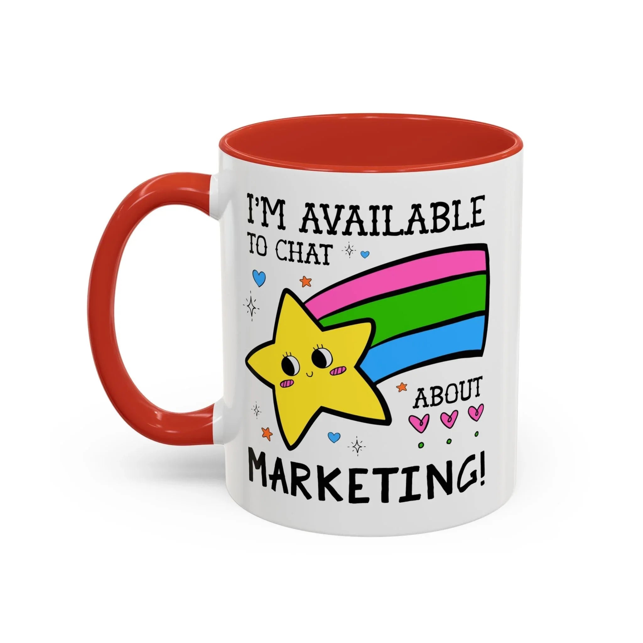 I'm Available to Chat About Marketing Coffee Mug - BIG FRENCHIES