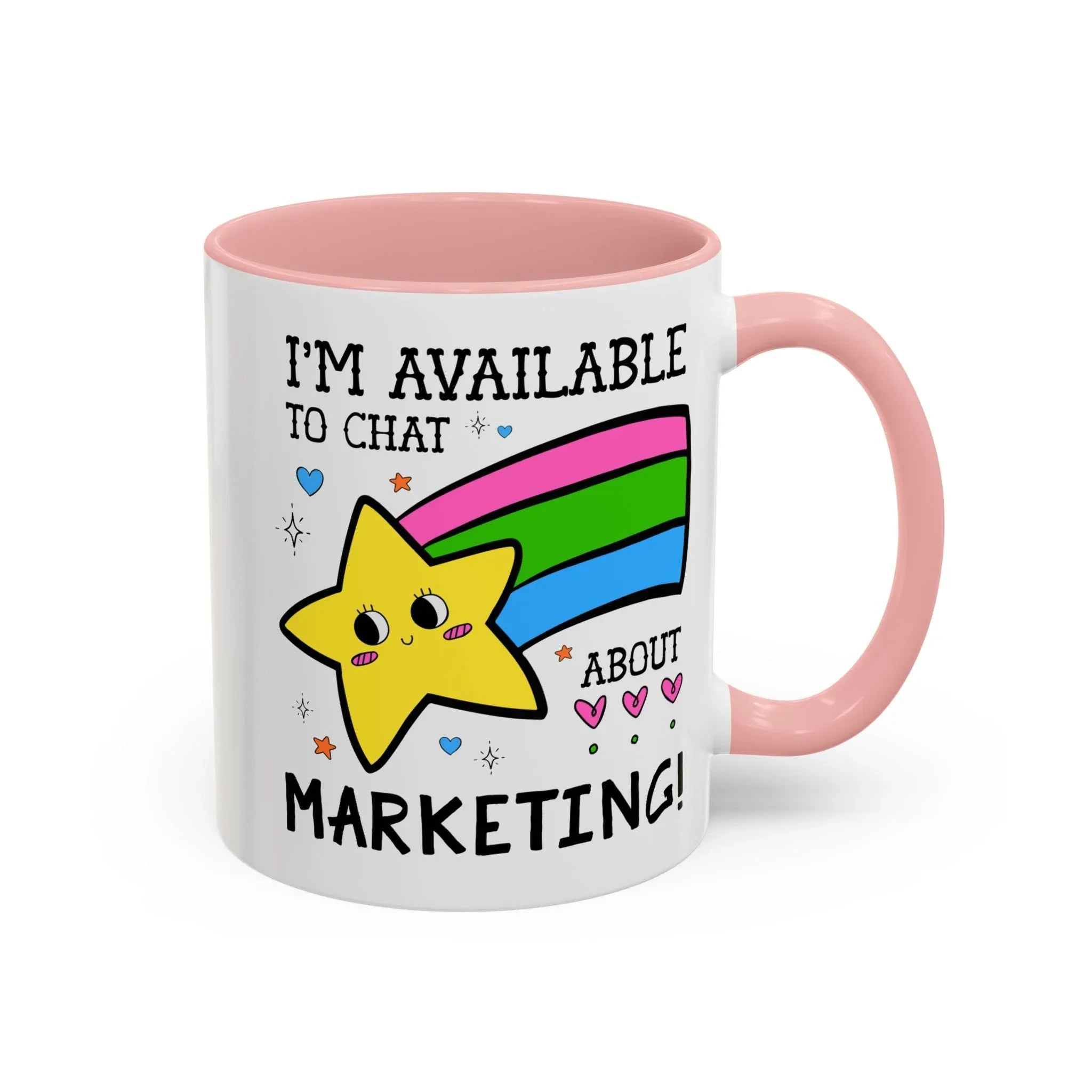 I'm Available to Chat About Marketing Coffee Mug - BIG FRENCHIES