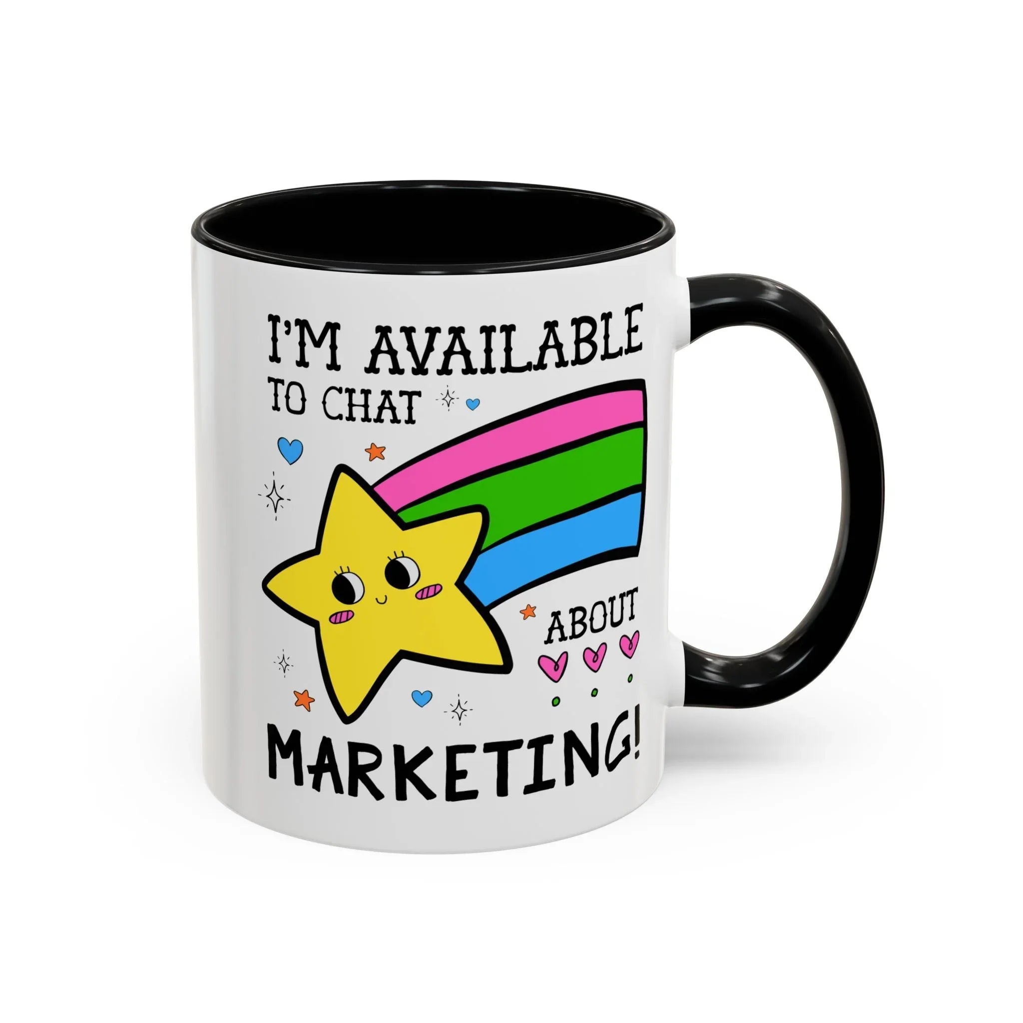 I'm Available to Chat About Marketing Coffee Mug - BIG FRENCHIES