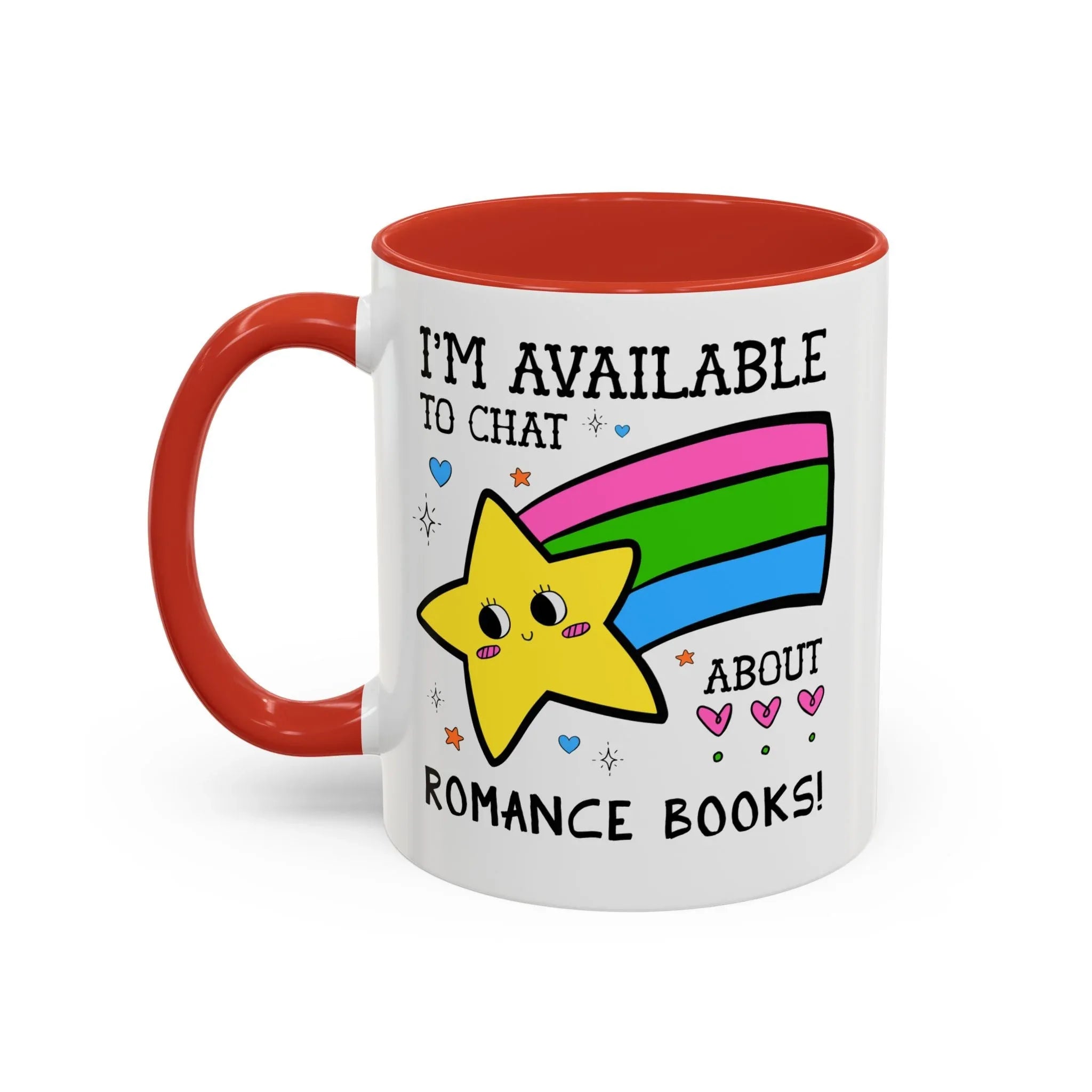 I'm Available to Chat About Romance Books Coffee Mug - BIG FRENCHIES