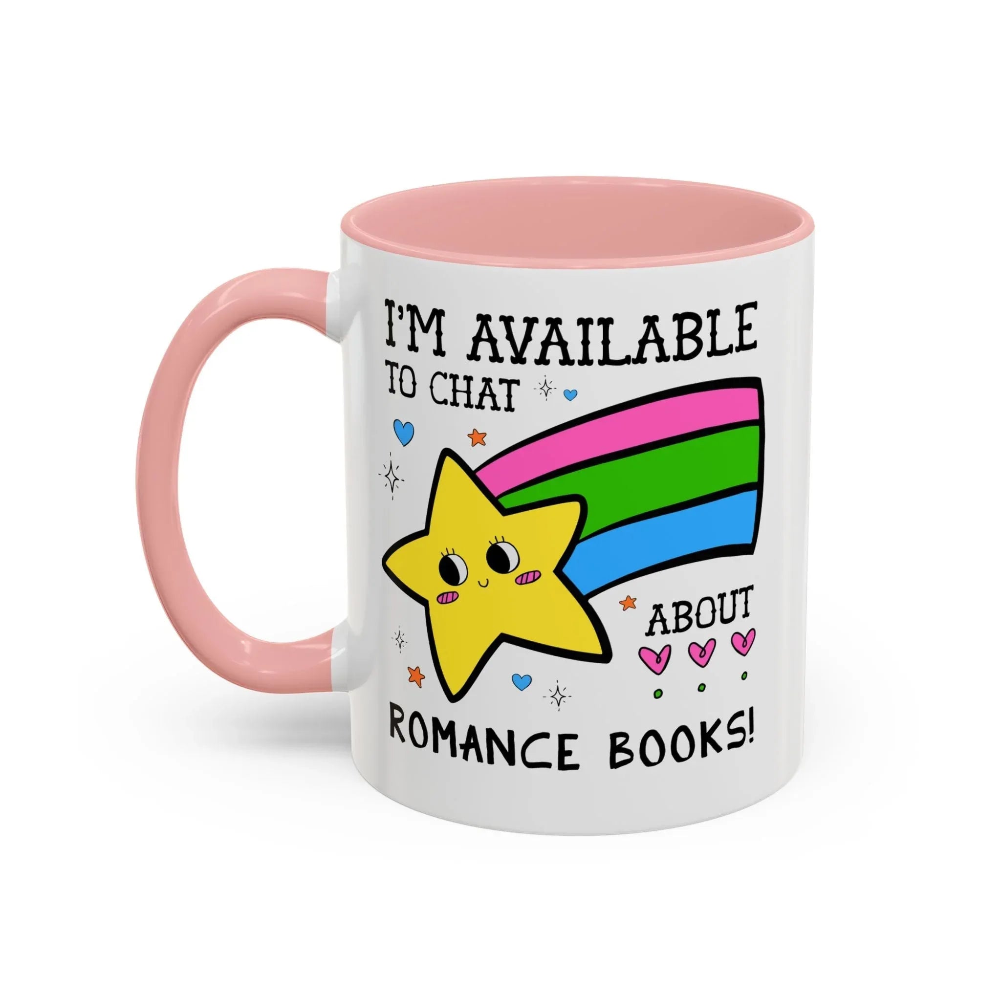 I'm Available to Chat About Romance Books Coffee Mug - BIG FRENCHIES