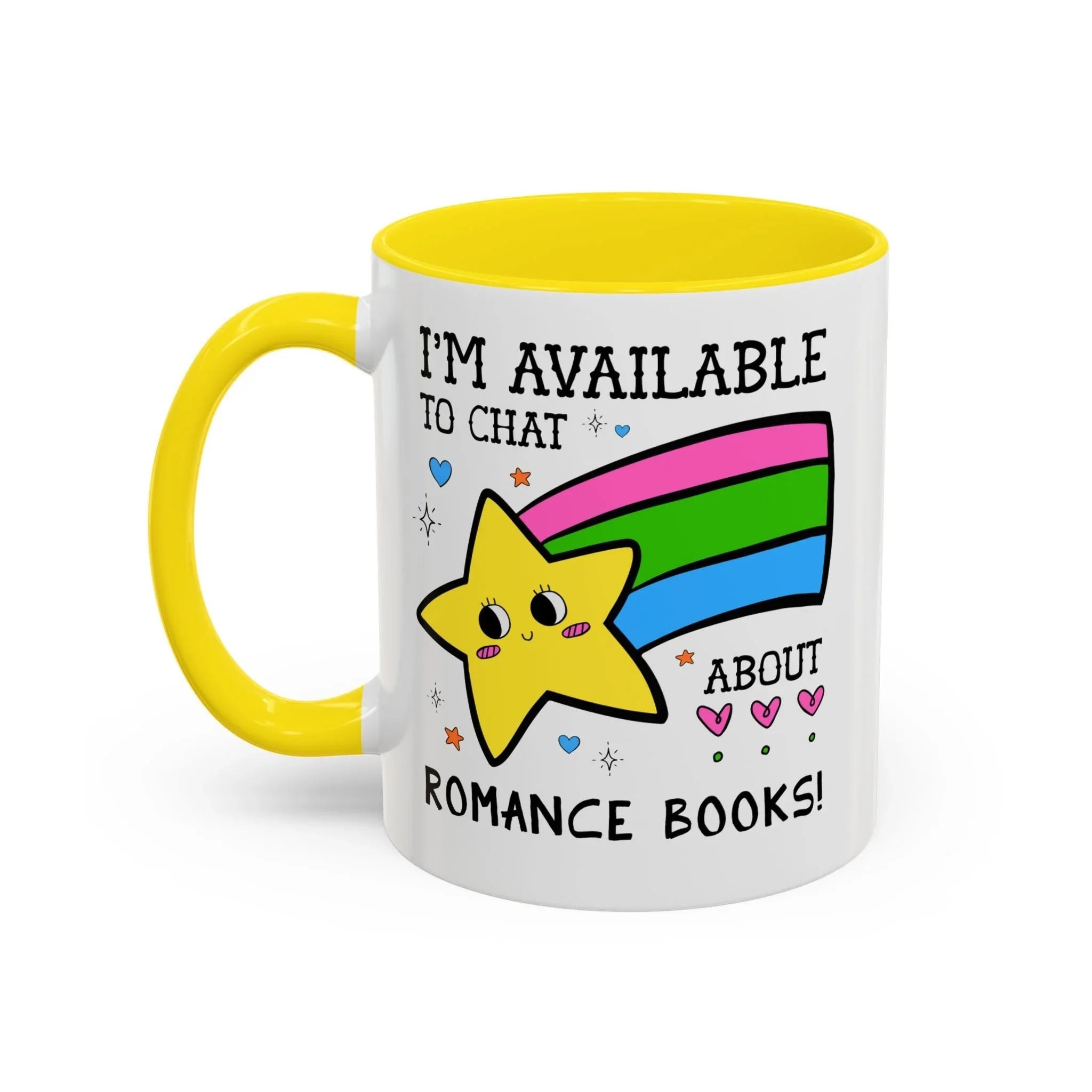 I'm Available to Chat About Romance Books Coffee Mug - BIG FRENCHIES