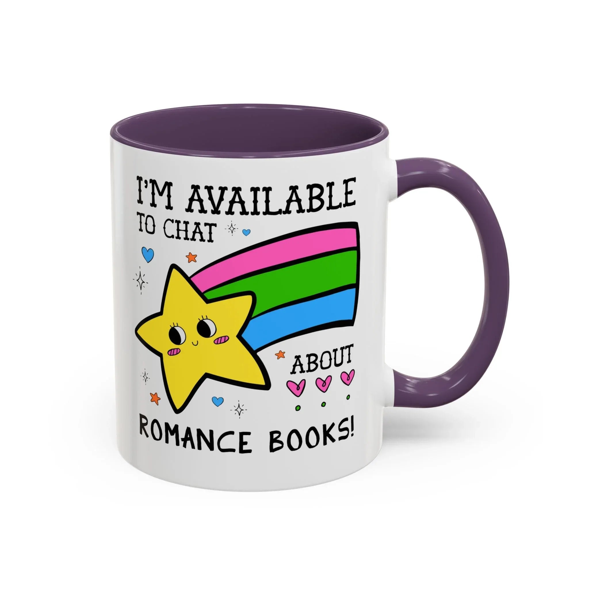 I'm Available to Chat About Romance Books Coffee Mug - BIG FRENCHIES