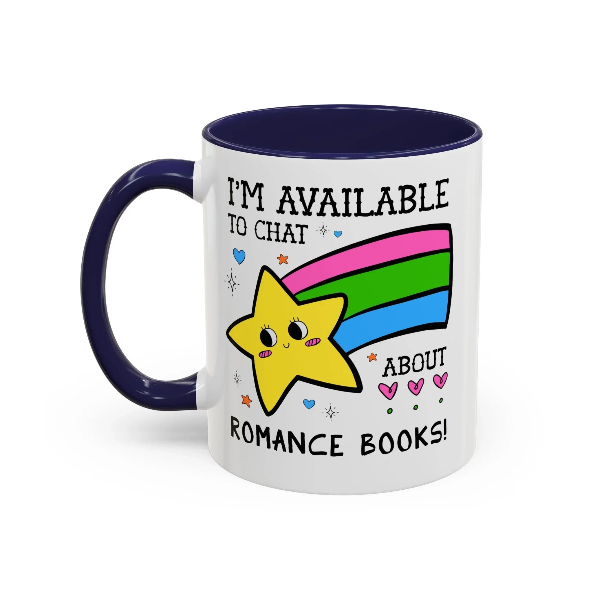 I'm Available to Chat About Romance Books Coffee Mug - BIG FRENCHIES
