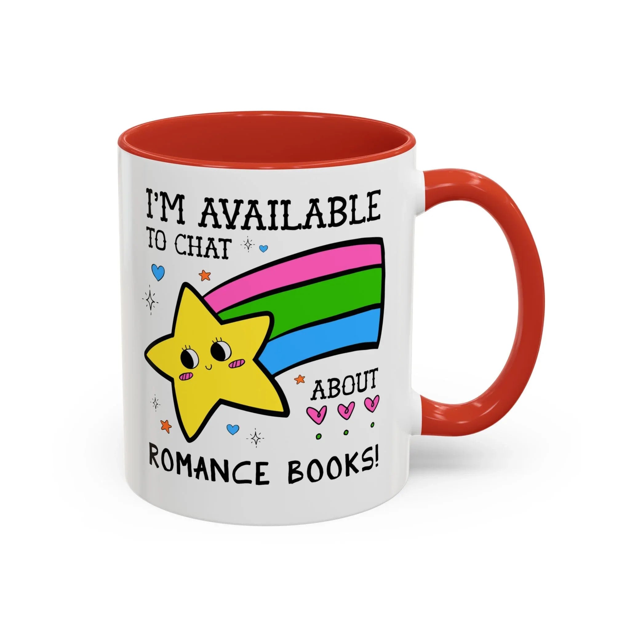 I'm Available to Chat About Romance Books Coffee Mug - BIG FRENCHIES