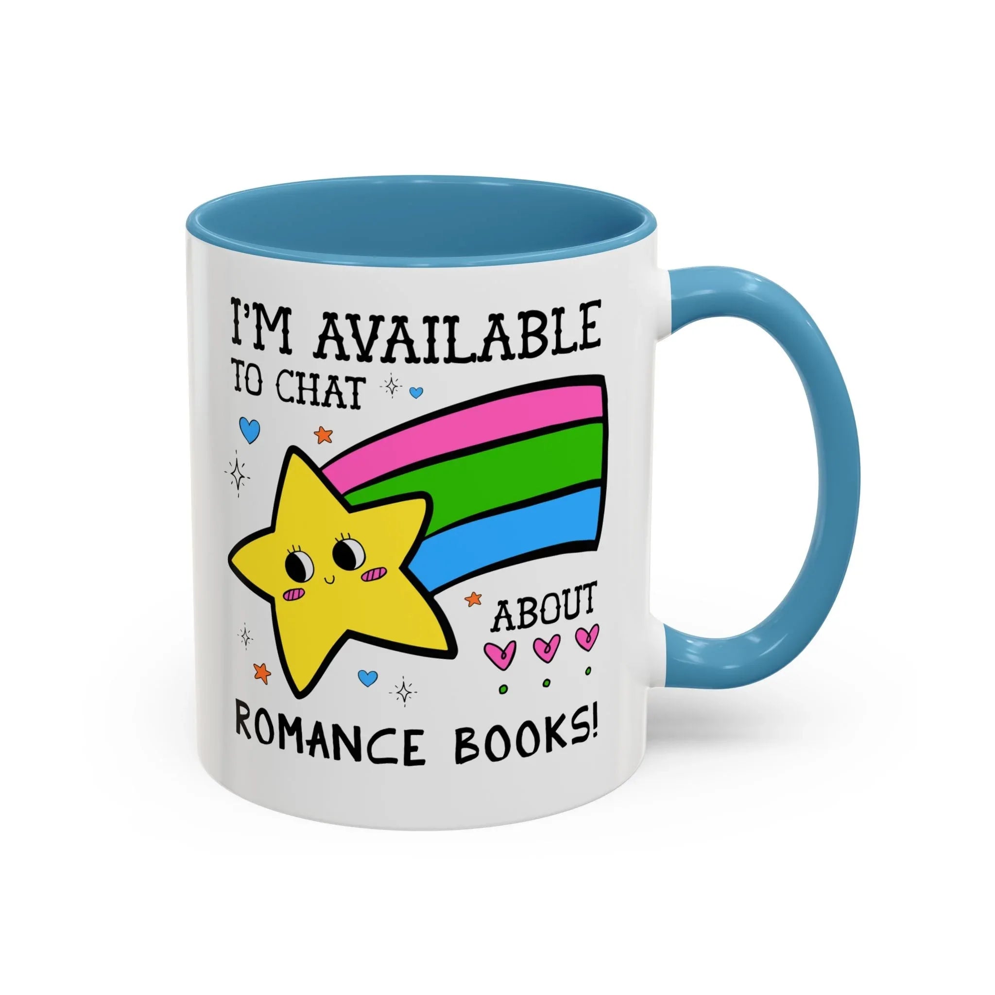 I'm Available to Chat About Romance Books Coffee Mug - BIG FRENCHIES