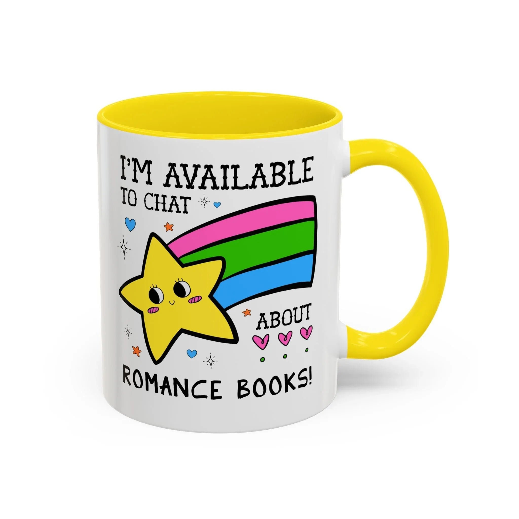 I'm Available to Chat About Romance Books Coffee Mug - BIG FRENCHIES