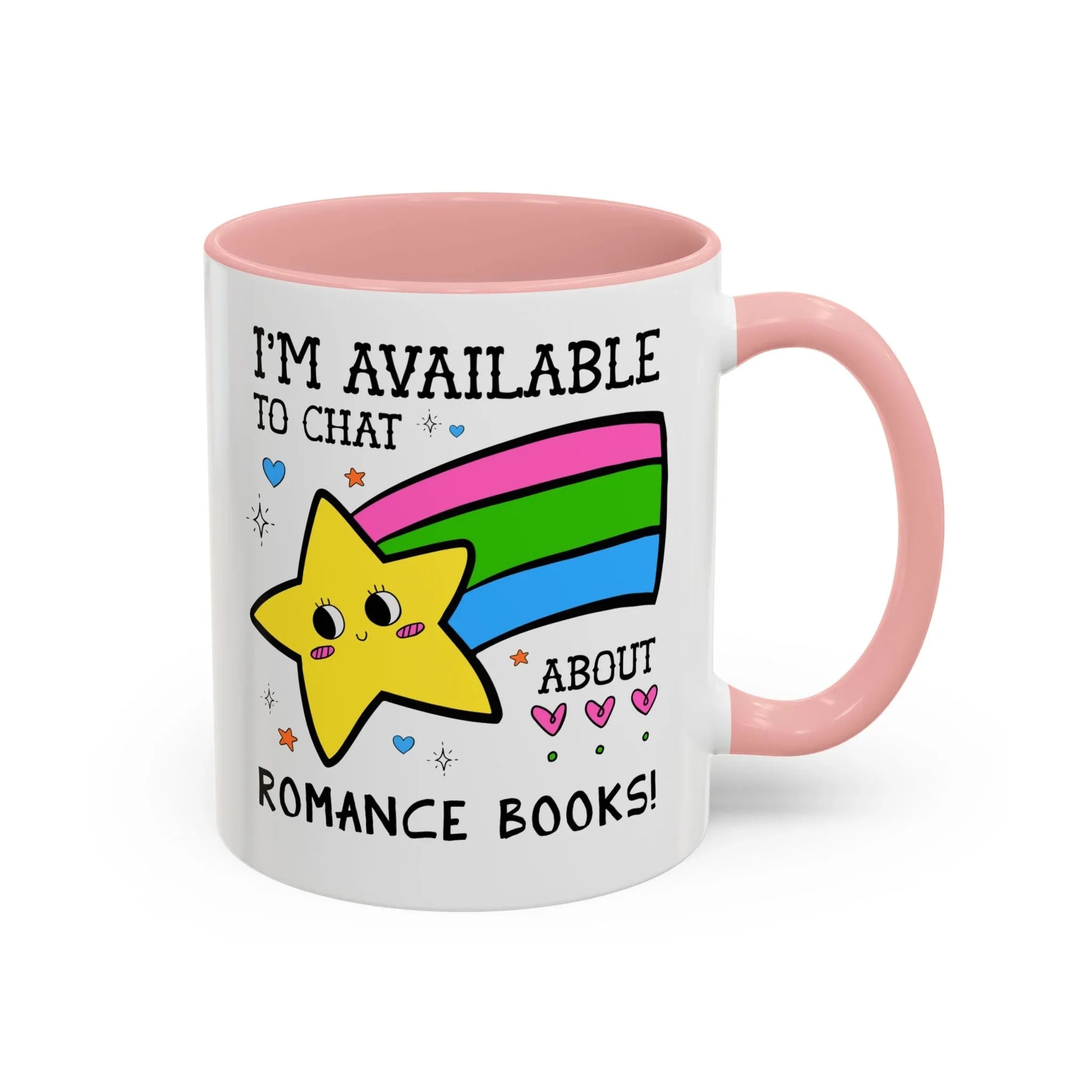 I'm Available to Chat About Romance Books Coffee Mug - BIG FRENCHIES