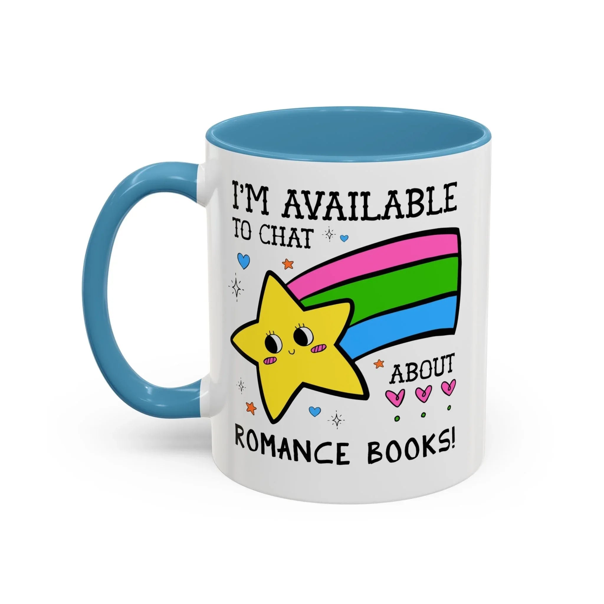 I'm Available to Chat About Romance Books Coffee Mug - BIG FRENCHIES