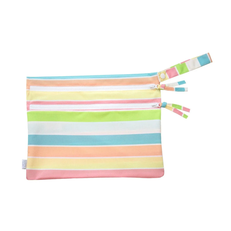 Rainbow Stripes - Waterproof Wet Bag (For mealtime, on-the-go, and more!) - BIG FRENCHIES