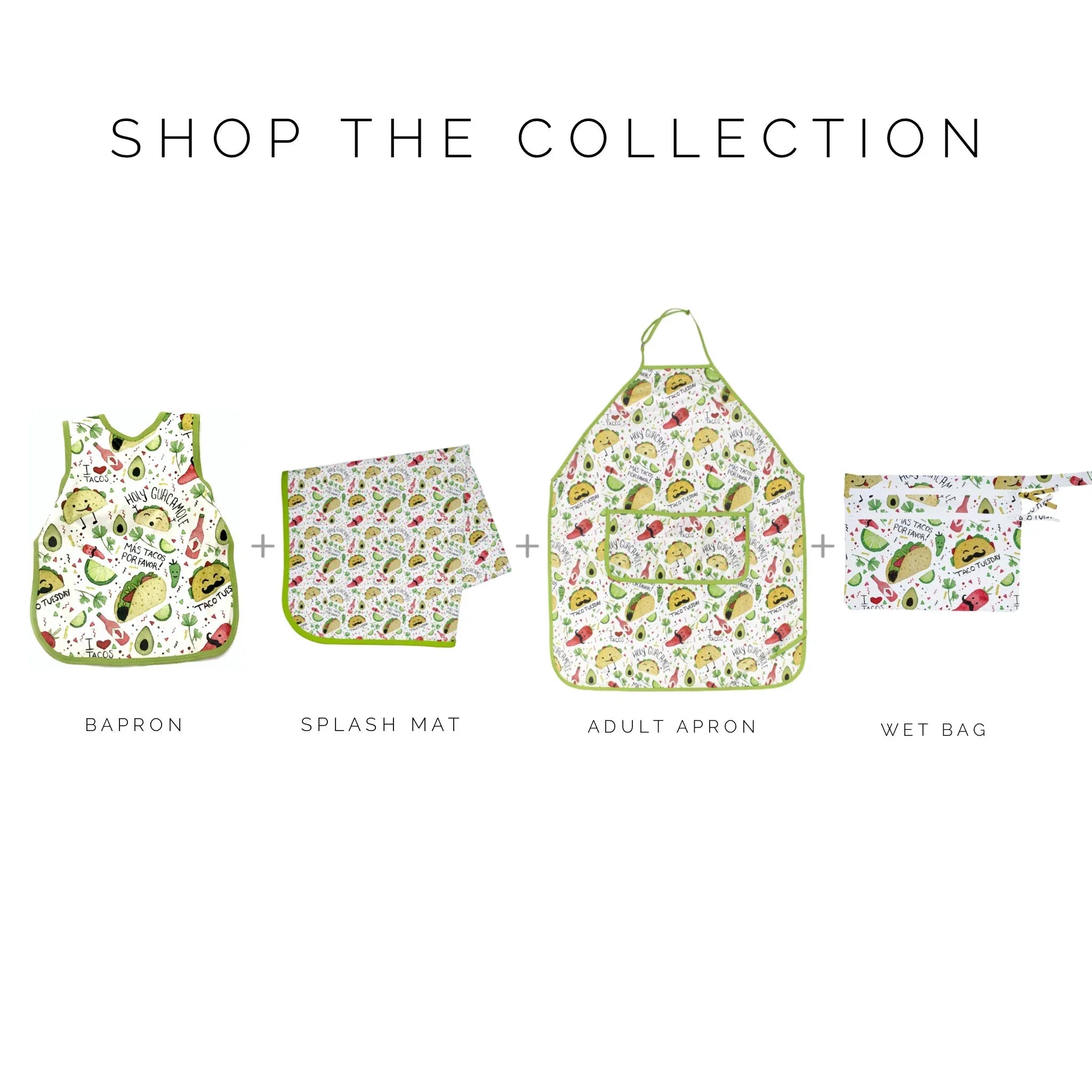 Taco Party Apron - fits sizes youth small through adult 2XL - BIG FRENCHIES