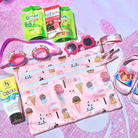 Pink Ice Cream - Waterproof Wet Bag (For mealtime, on-the-go, and more!) - BIG FRENCHIES