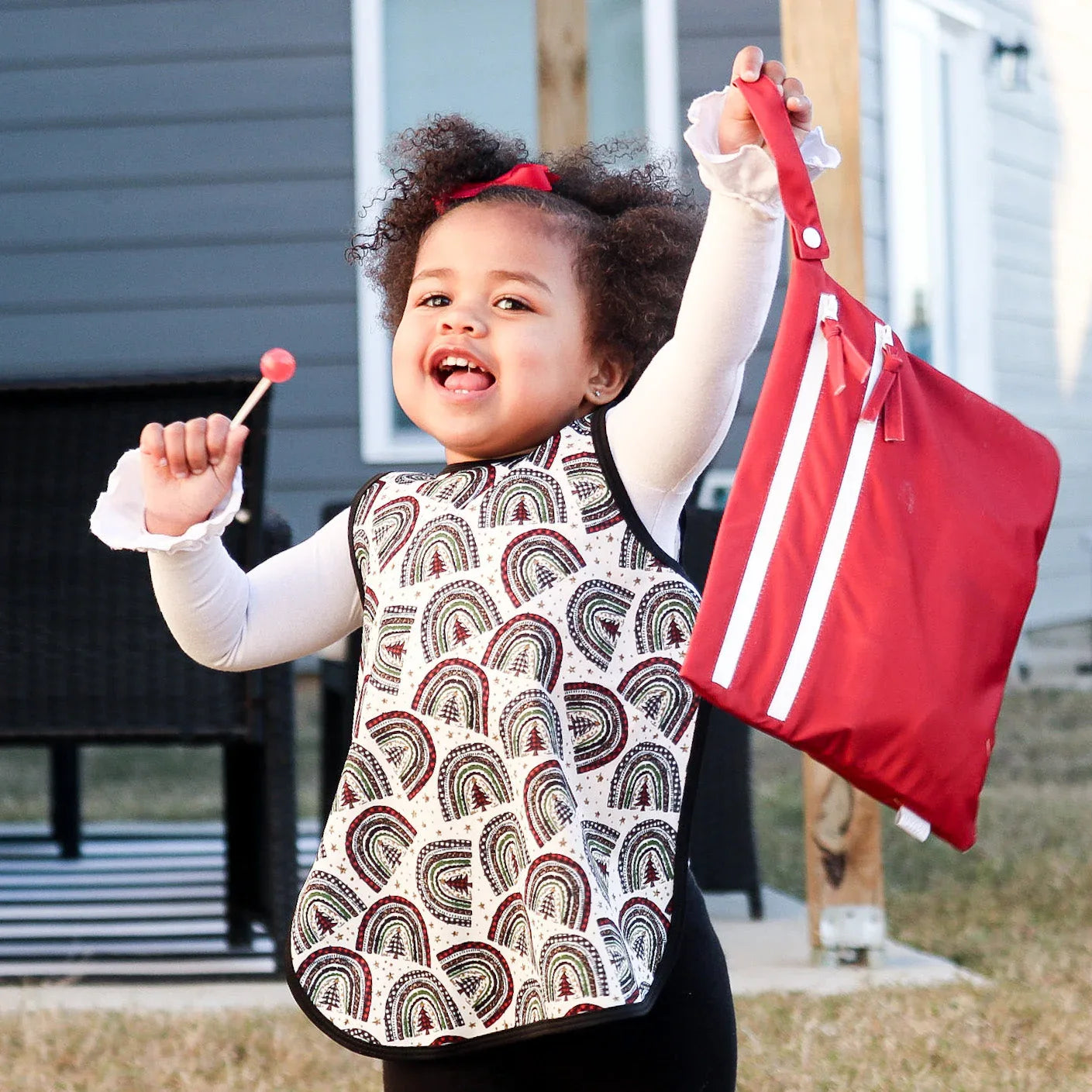 Solid Cranberry Minimalist - Waterproof Wet Bag (For mealtime, on-the-go, and more!) - BIG FRENCHIES