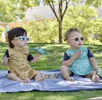 Solid Light Gray Minimalist Splash Mat - A Waterproof Catch-All for Highchair Spills and More!