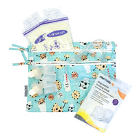 Cookies & Milk - Waterproof Wet Bag (For mealtime, on-the-go, and more!) - BIG FRENCHIES