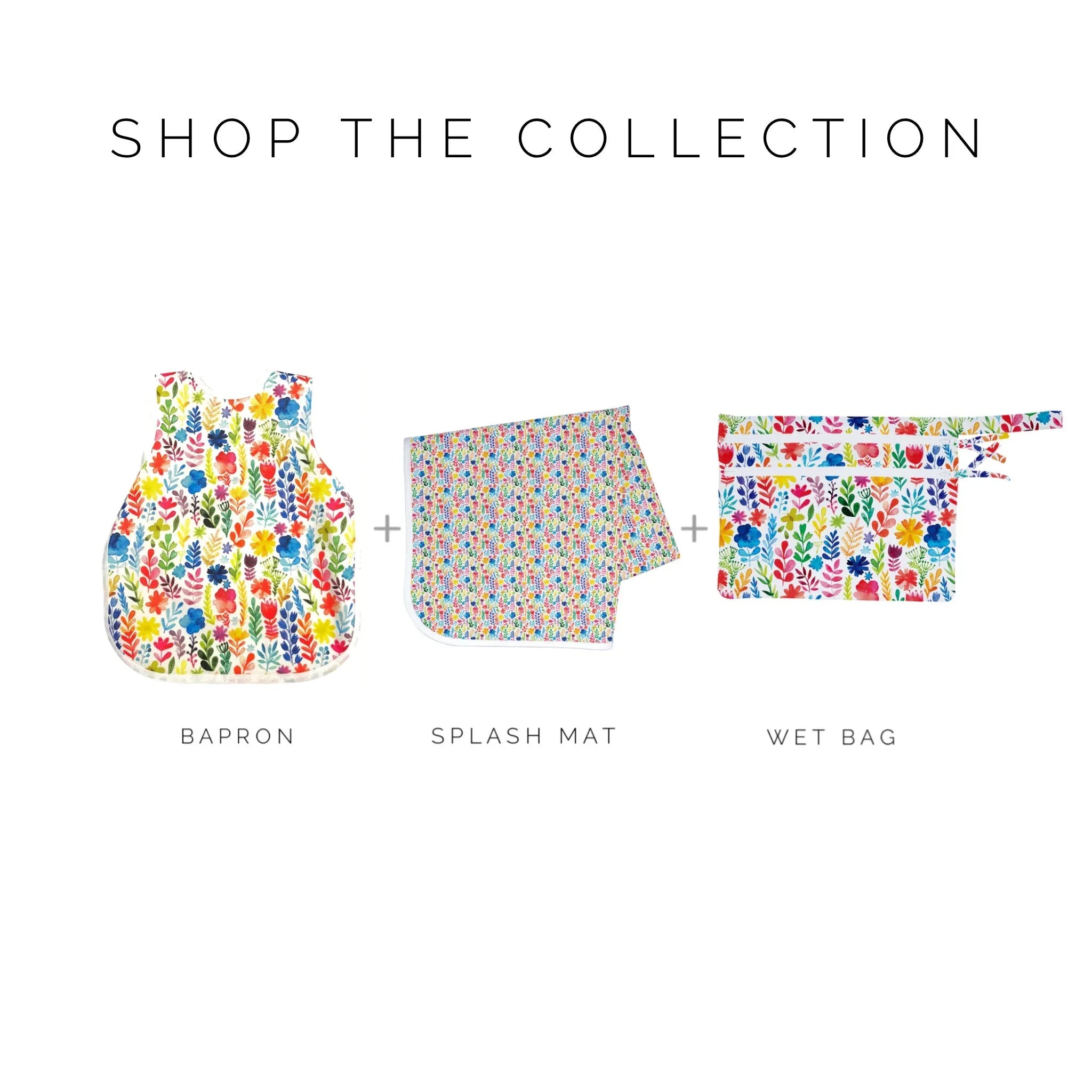 Rainbow Watercolor Floral Bapron - BIG FRENCHIES