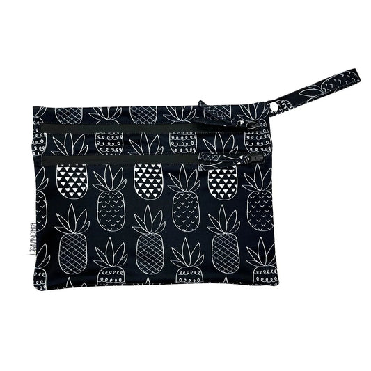 Pineapple Monochrome - Waterproof Wet Bag (For mealtime, on-the-go, and more!) - BIG FRENCHIES