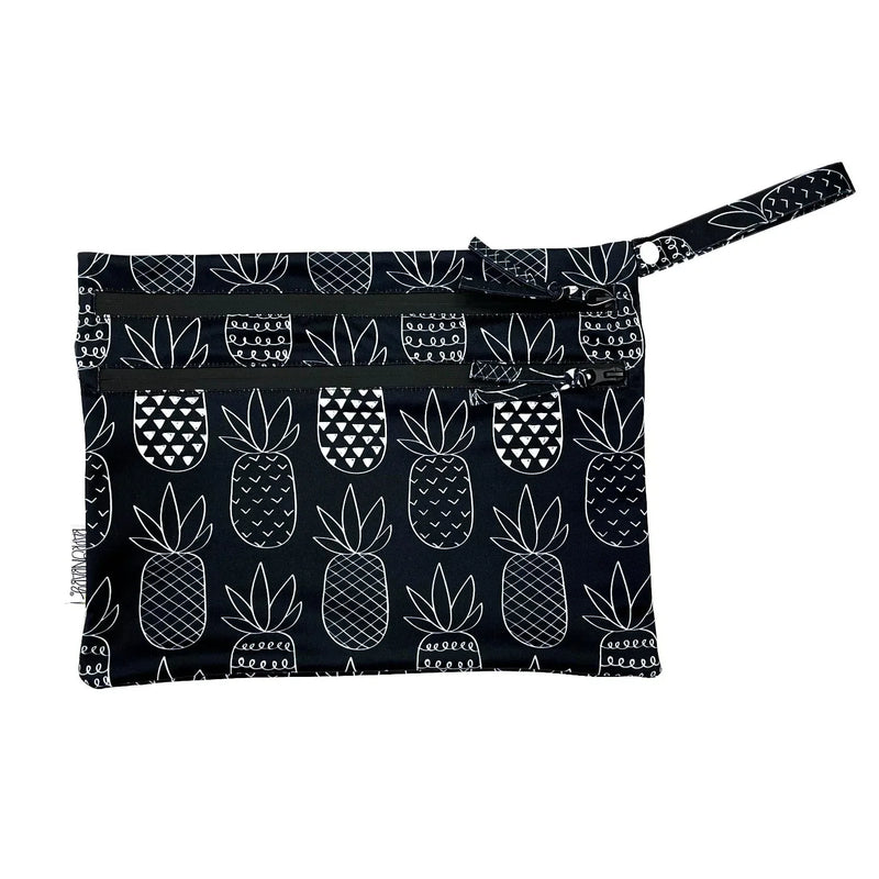Pineapple Monochrome - Waterproof Wet Bag (For mealtime, on-the-go, and more!) - BIG FRENCHIES