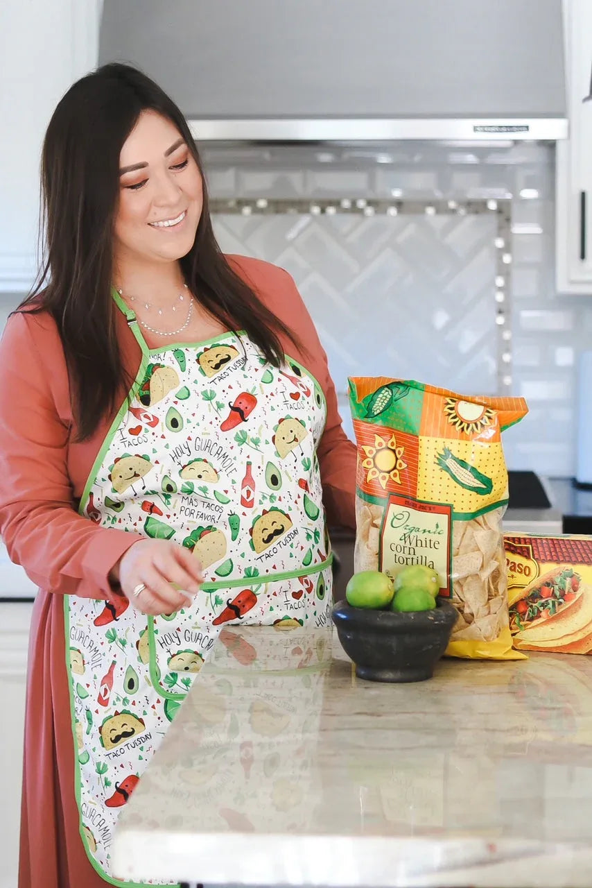 Taco Party Apron - fits sizes youth small through adult 2XL - BIG FRENCHIES