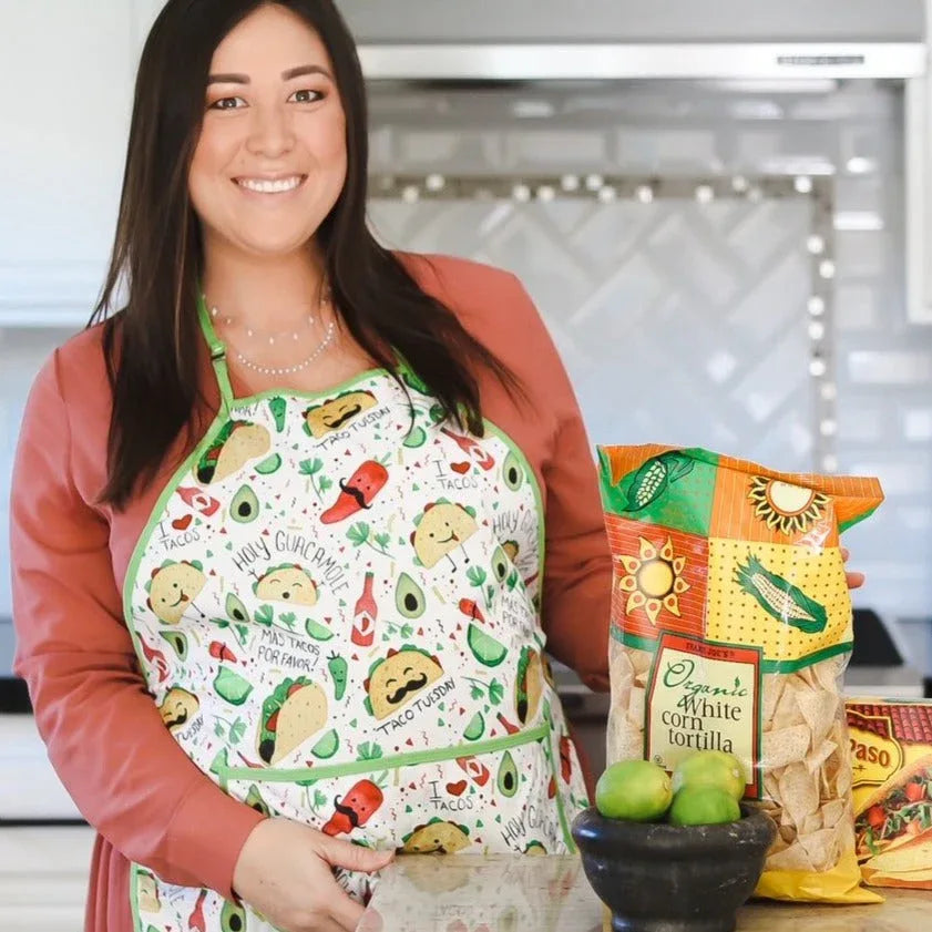 Taco Party Apron - fits sizes youth small through adult 2XL - BIG FRENCHIES