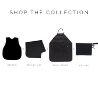 Solid Black Minimalist Splash Mat - A Waterproof Catch-All for Highchair Spills and More!