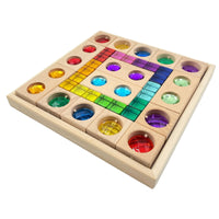15 Pcs Colored Track with 20 Pcs Lucite Cubes Set with Storage Tray - BIG FRENCHIES