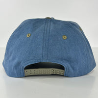 Beer Bitch on a blue crown khaki brim SnapBack Hat Cap with rope custom embroidered