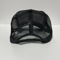 Deer Hunting Scene White Rope Vintage Black Mesh Trucker Snap Back Cap Hat Tall Crown Custom Embroidered
