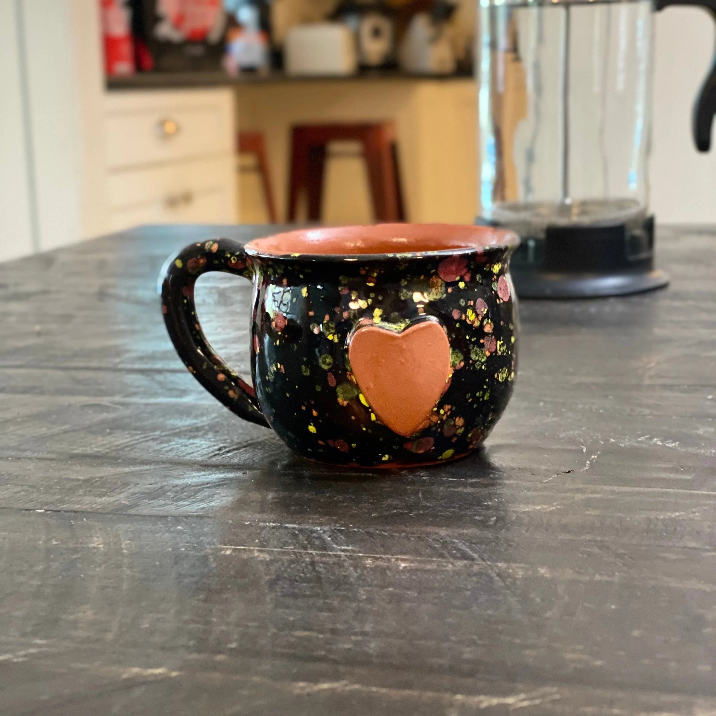 Calliope Heart Mug - Black Explosion - BIG FRENCHIES