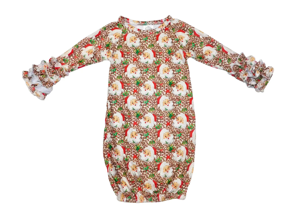 Vintage leopard Santa ruffle gown - BIG FRENCHIES