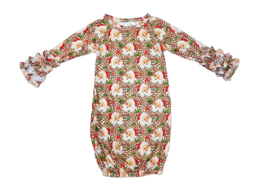 Vintage leopard Santa ruffle gown - BIG FRENCHIES