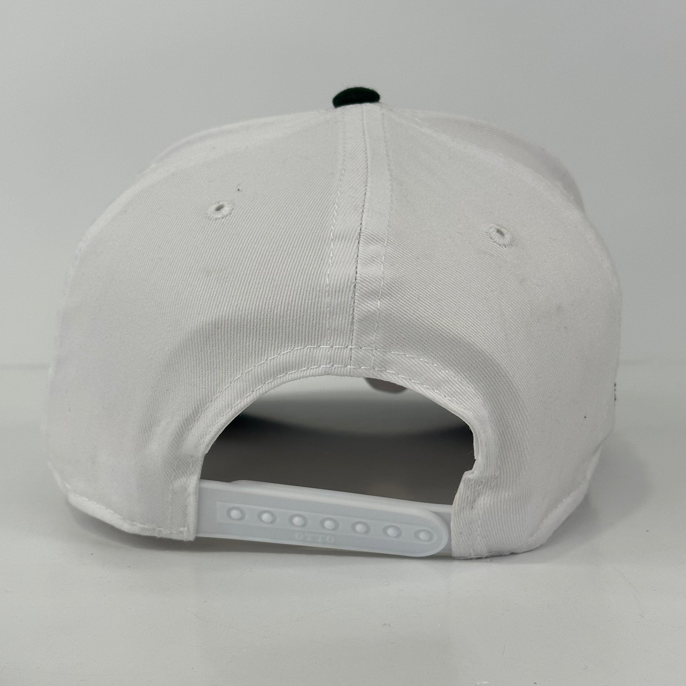 This is my fishing hat white crown green brim SnapBack Hat Cap Custom embroidered