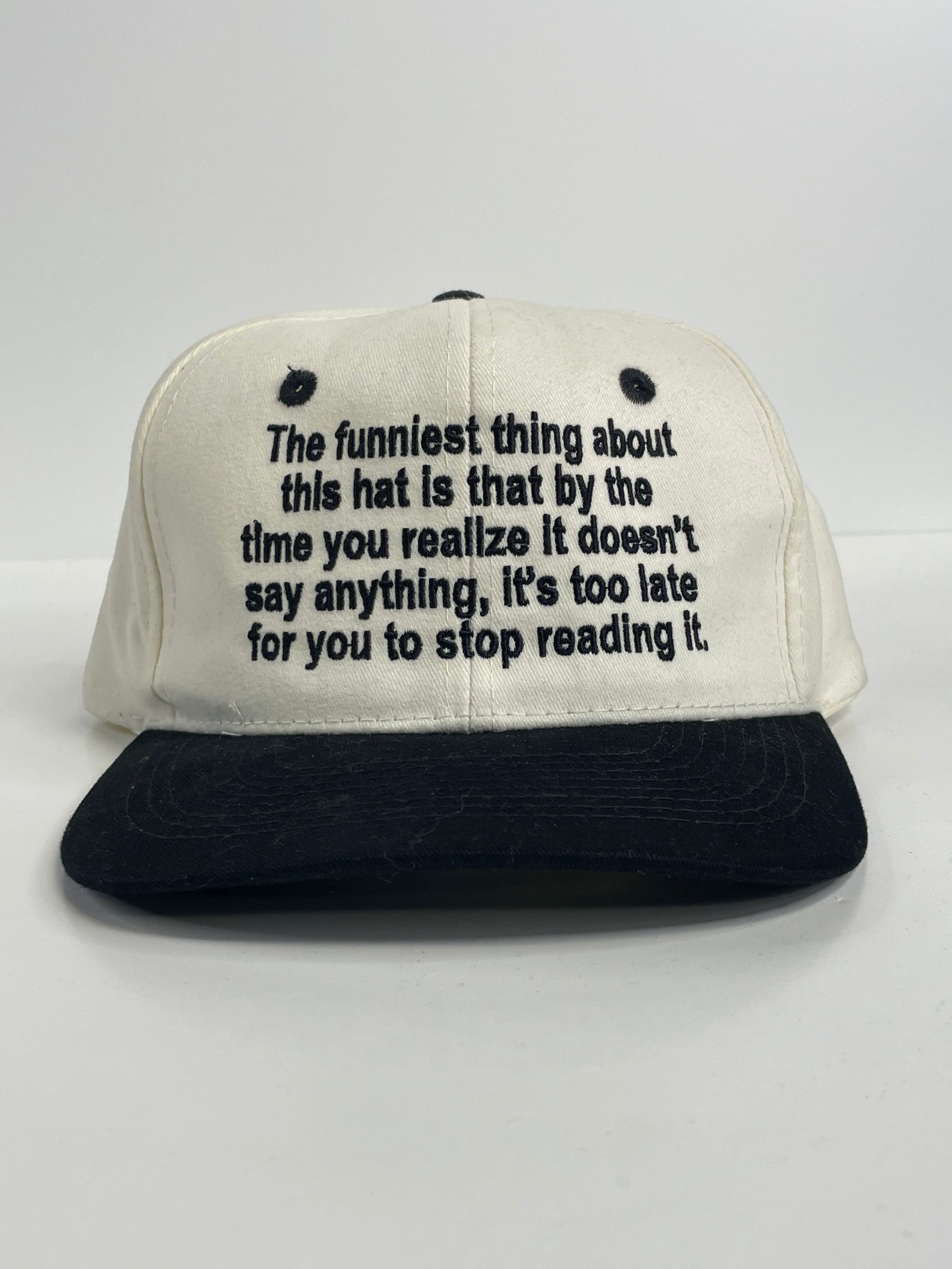 The Funniest thing about this hat custom embroidered vintage Strapback cap hat meme funny