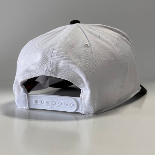 OFFICIAL HOLLOW SQUAD Xavier Wulf COLLAB White Crown Black Brim SnapBack Cap Hat Custom Embroidered