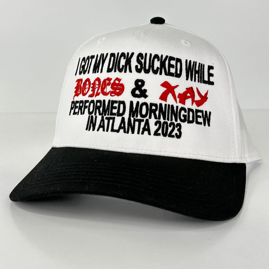 I GOT MY D SUCKED WHILE BONES & XAY PERFORMED SNAPBACK CAP HAT Custom Embroidered