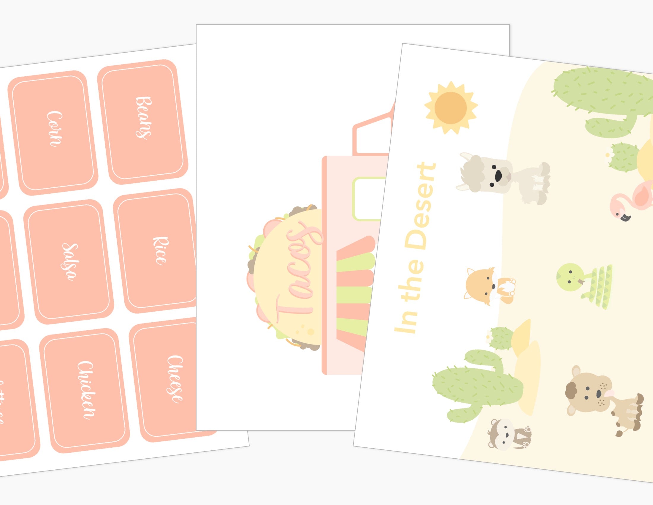 Pink Taco Truck Printable Dramatic Play Kit