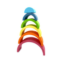 6 Pcs Small Rainbow Stacking Blocks in Pastel/Macaron Colors - BIG FRENCHIES