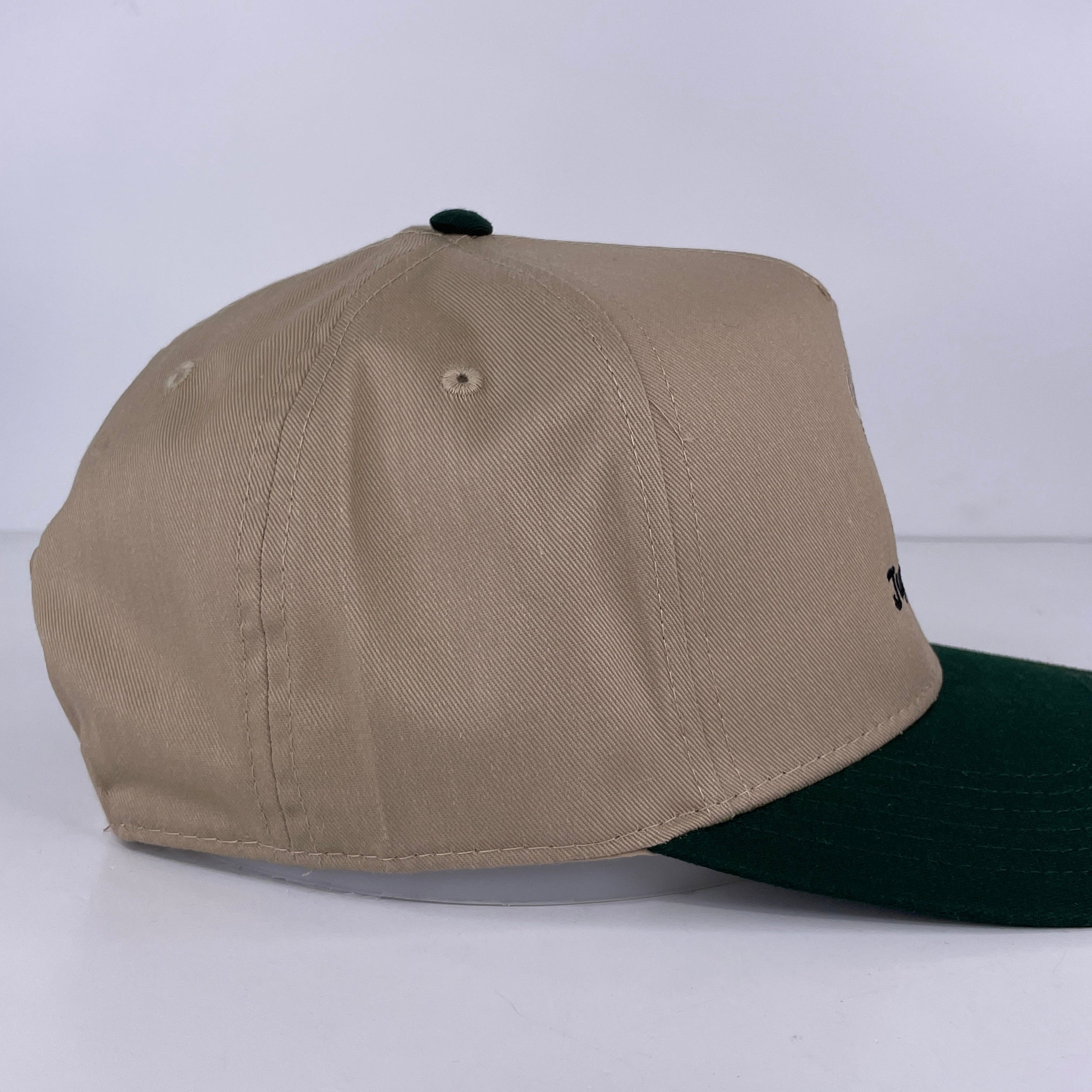 Juggernaut Outdoors Custom Embroidered Tan/Green SnapBack