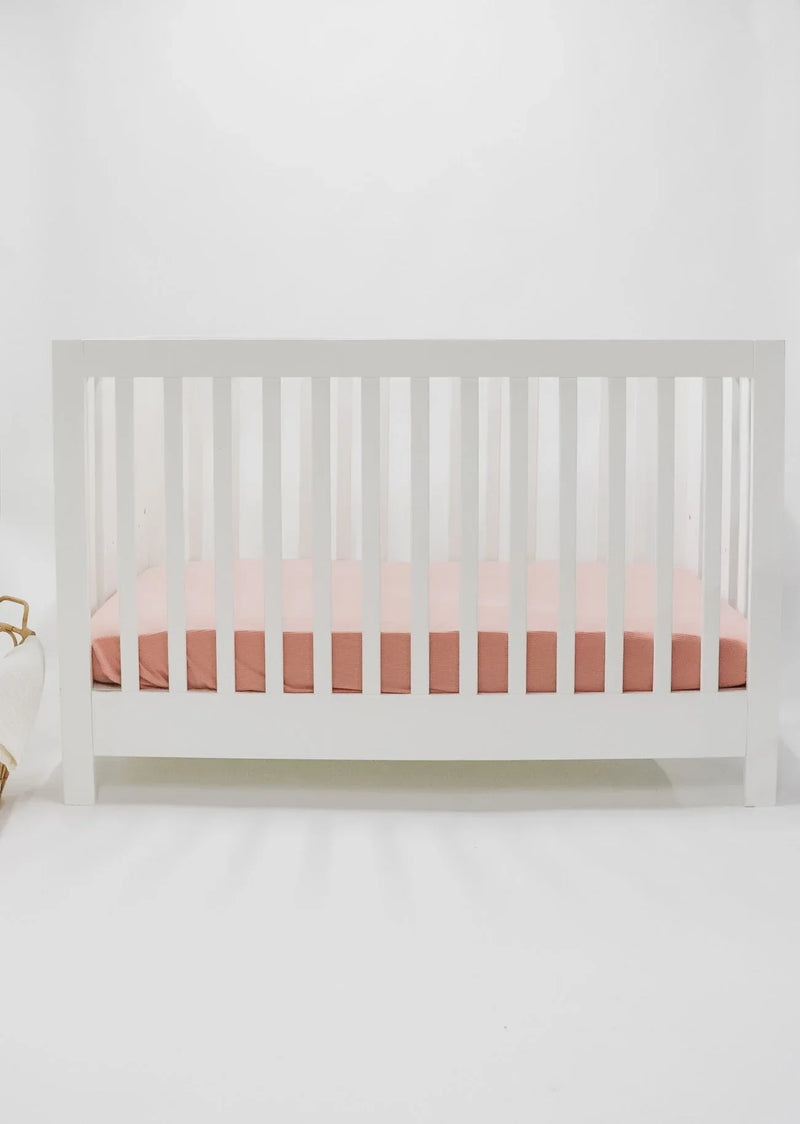 Peony Ribbed Crib Sheet - BIG FRENCHIES