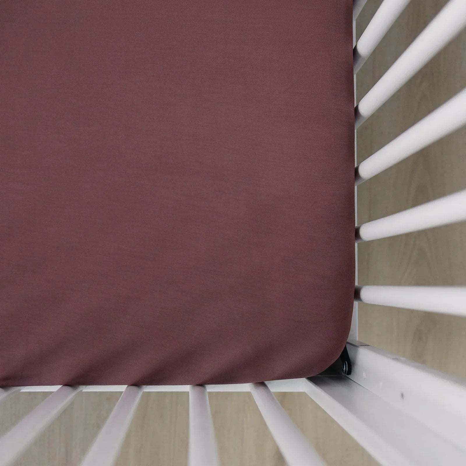 Plum Bamboo Stretch Crib Sheet - BIG FRENCHIES